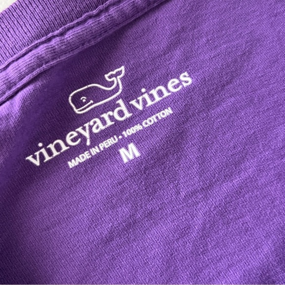Vineyard Vines University Of Louisiana T-Shirt Long Sleeve Purple Men’s - Picture 7 of 9